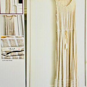 Le Lis Cream/Taupe maxi tank dress. reminds me of a Chanel, Chloe, cruise dress